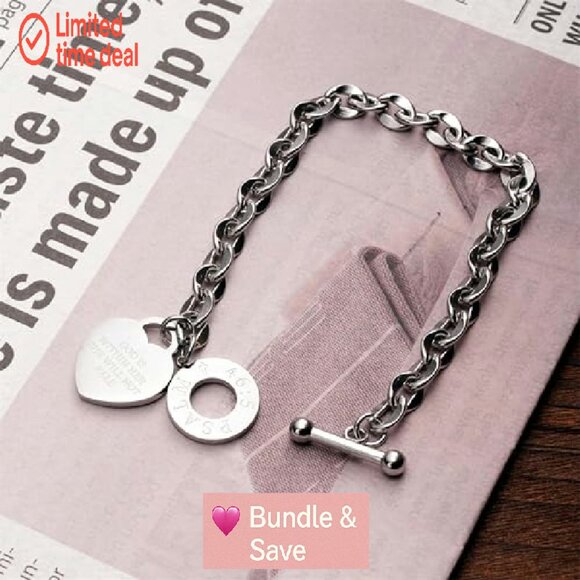 Stainless Steel Engraved Scripture Bracelet 7.87 Inch Bangle Gift - Picture 4 of 8